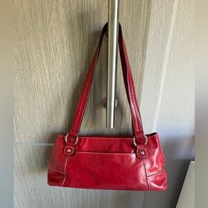 Gianni Bernini Red Leather Shoulder Bag